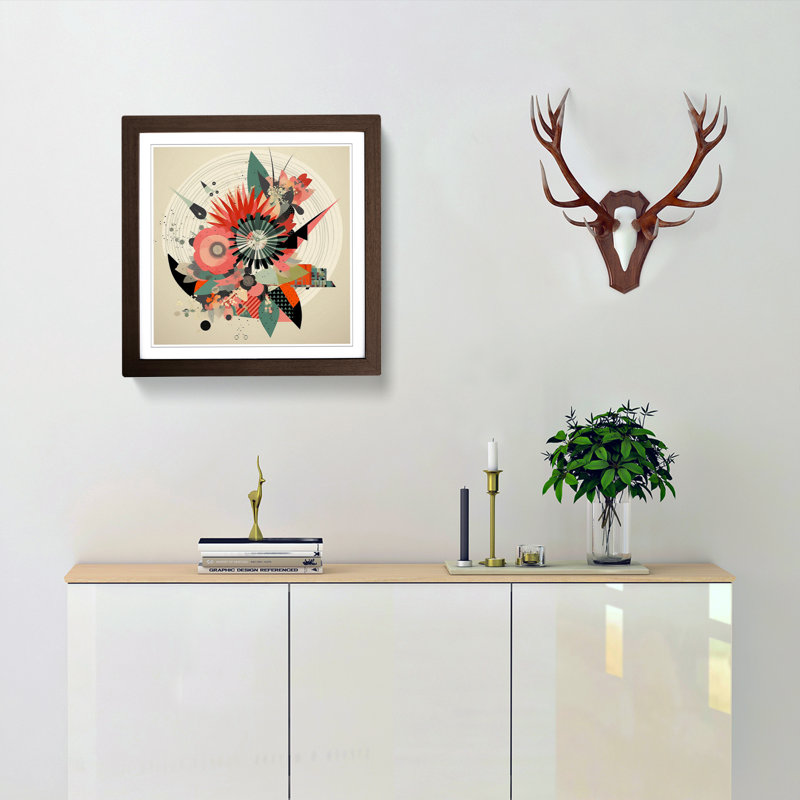 Single Picture Frame Print on Wood, Walnut