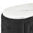 1Pc Wooden Bedroom Oval Upholstery Nightstand Wiith Faux Marble Top-870980788