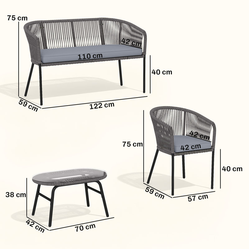 Rattan Sofa Set