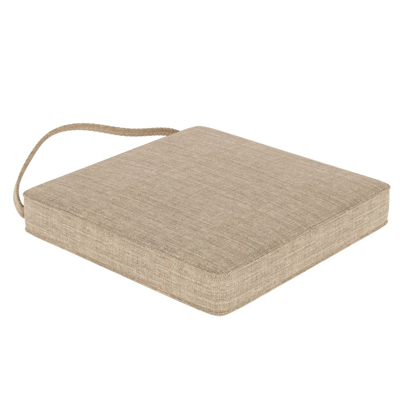 Sunbrella® Outdoor 2.75'' Dining Chair Seat Cushion, Cast Ash