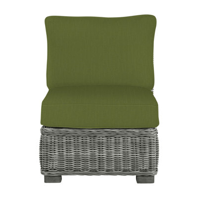 Rustic Woven Sectional Slipper Chair