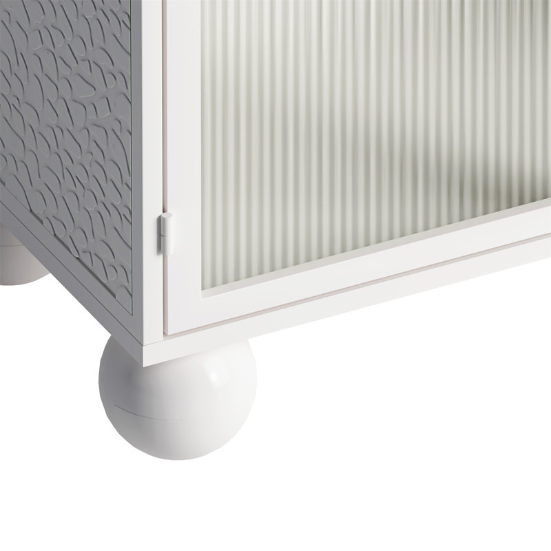 Armoire de rangement H 45,28 po, Blanc