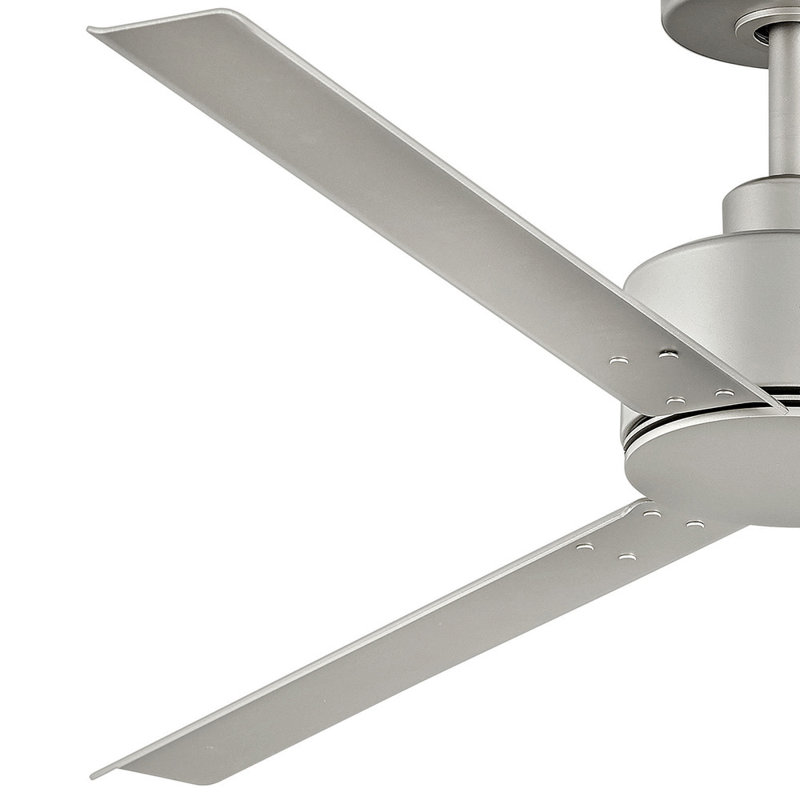 56" Indoor/Outdoor Propeller Ceiling Fan with Remote, Brushed Nickel