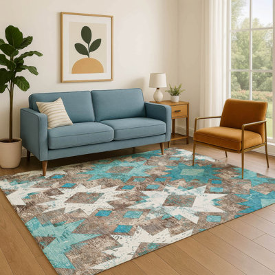 Tapis aztèque Fairwood AMF1879 de qualité supérieure lavable à la machine