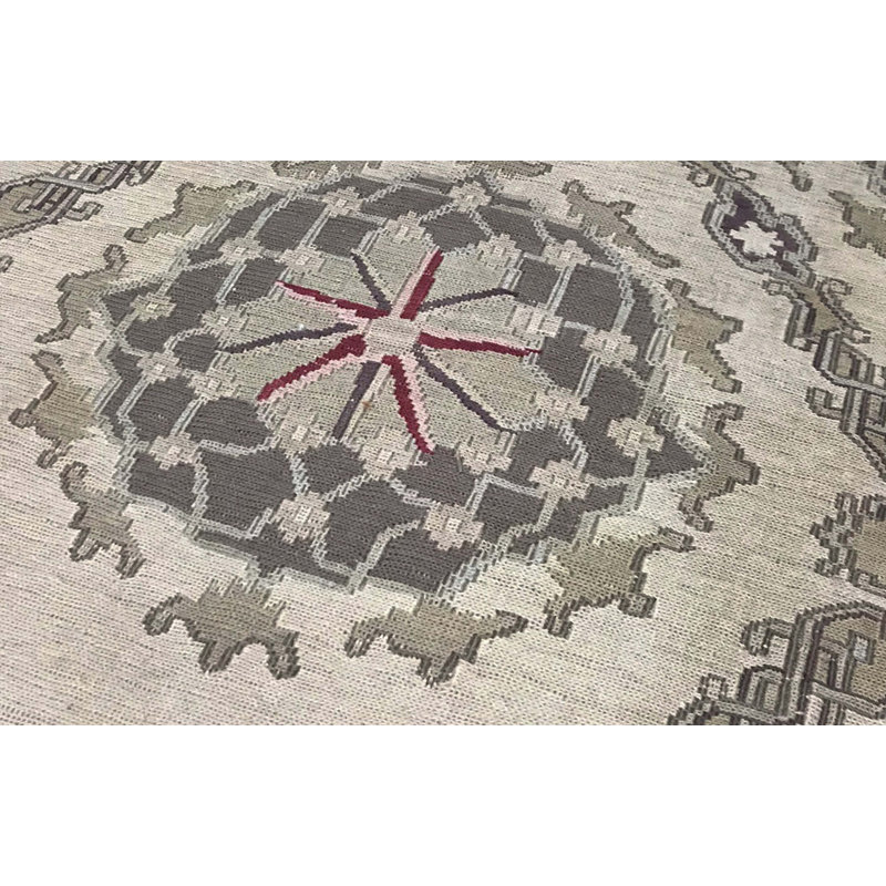 Hand-Knotted High-Quality Ivory Area Rug
