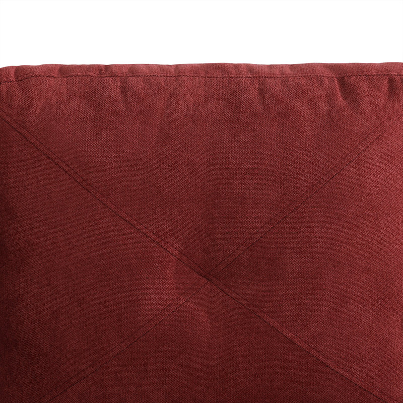 Velvet L-Shaped Sectional Left Hand Facing, Red