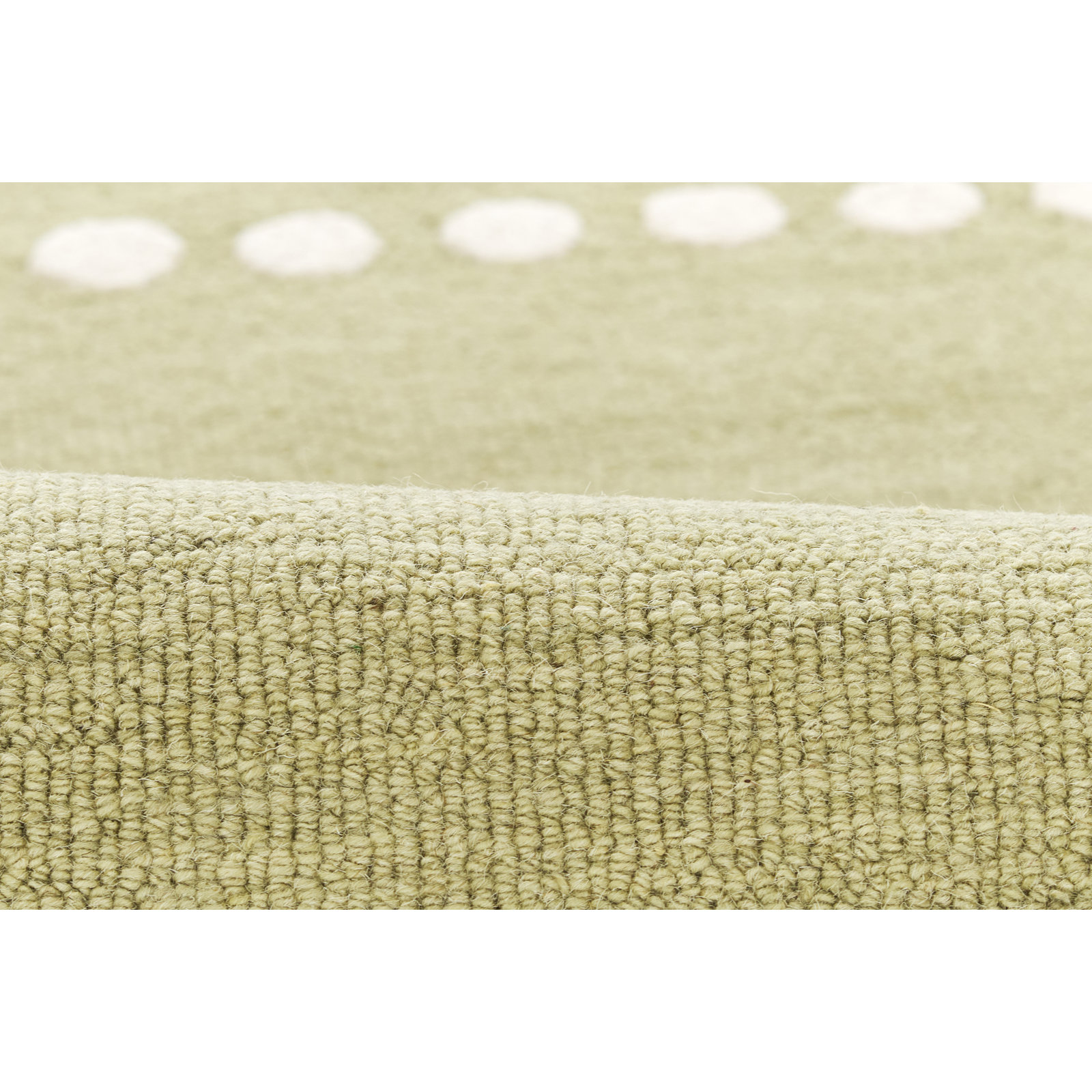 Lola Green Hand-Tufted Wool Rug, Runner 2'3" x 8'
