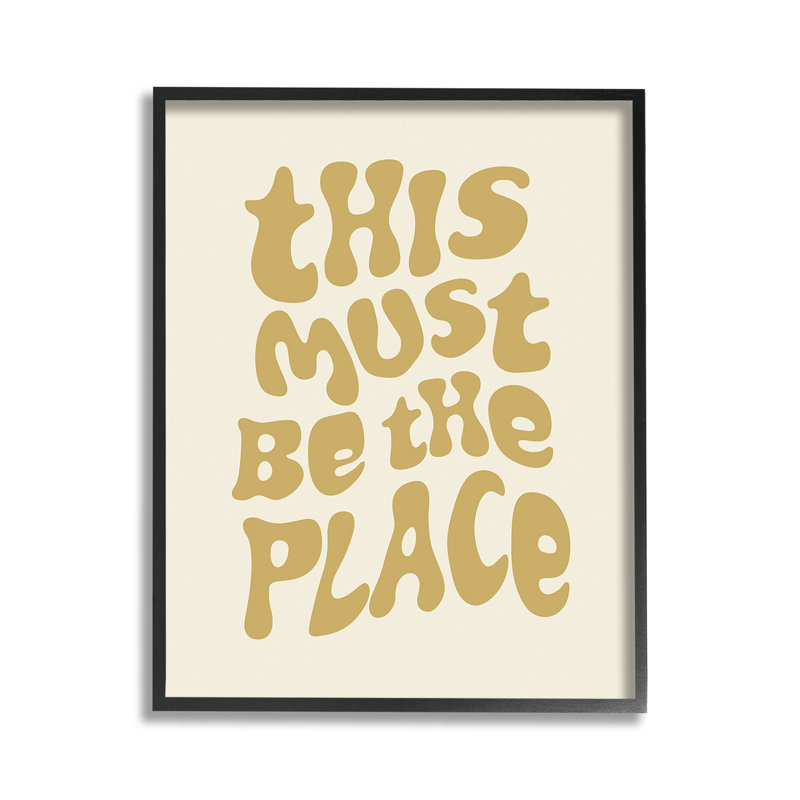 «Must be the place», estampe numérique par Victoria Barnes, Giclée encadrée noir minuit, H 14 po x l 11 po