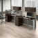 BBF Office In An Hour 2 Person Straight Cubicle Desks with Storage, Drawers, and Organizers