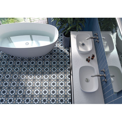 Monbleu Vanoje Carrelage de sol et de mur en porcelaine mat à motif