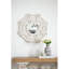 Miroir mural rustique sculpté rond - 23,5 po de diamètre - Blanc