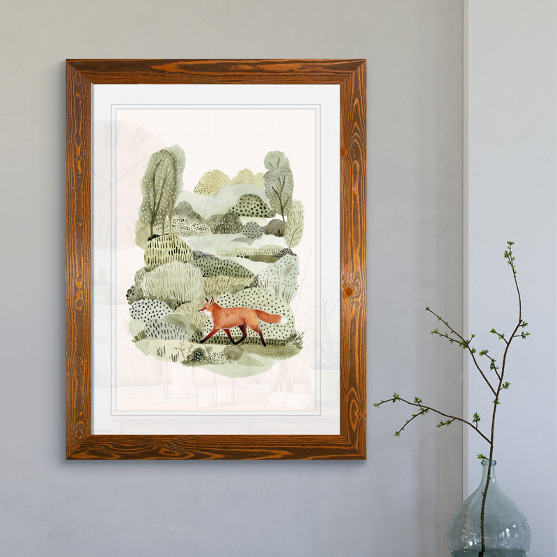 « fox glen ii »-cadre photo imprimé sur papier, Encadré imprimé érable, H 28 po x l 38 po x 1,25 po