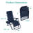  Monochromatic Zero Gravity Chair, Folding Patio Recliner W/Side Tray, Headrest - Navy