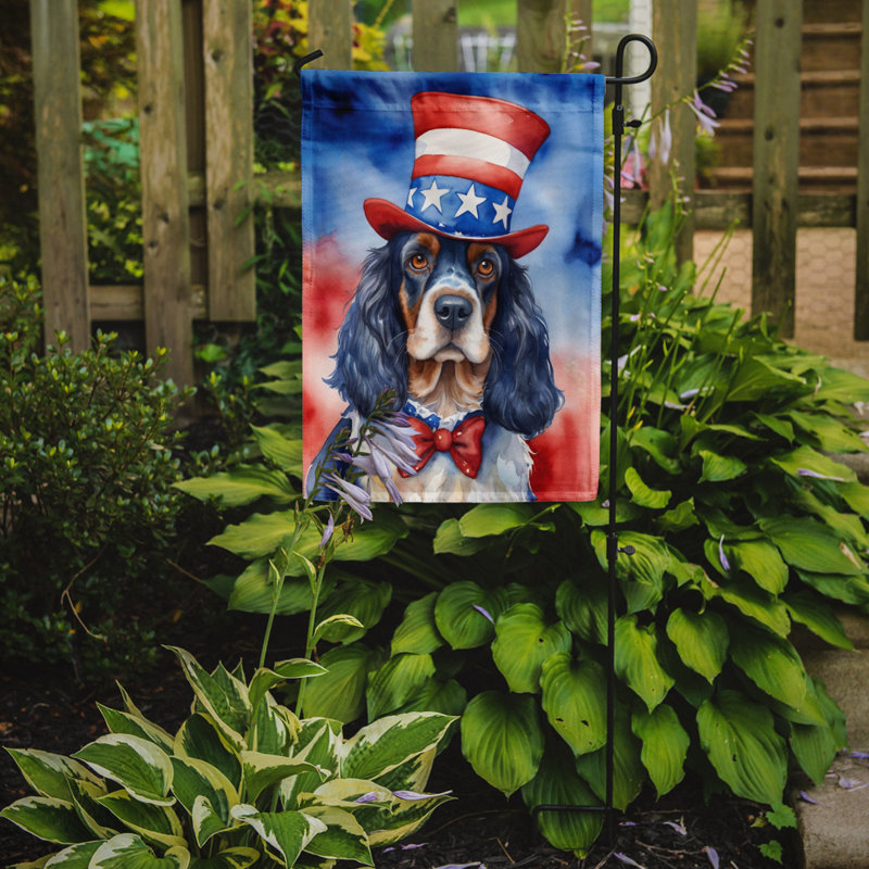 Drapeau patriotique du jardin américain, Épagneul cocker anglais noir