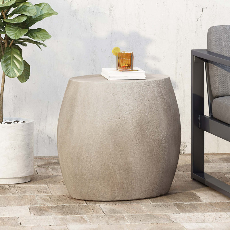 Outdoor Lightweight Concrete Side Table