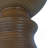 16" Ribbed Concrete Outdoor Side Table with Hourglass Design – Weather-Resistant Accent for Patio, Garden, or Balcony