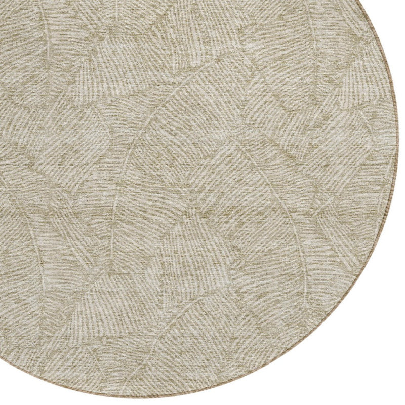 Tapis ivoire rond 8 po
