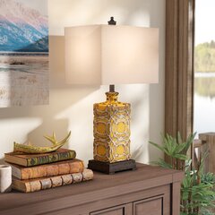 Battery Powered Live Edge Wood Table Lamp Loon Peak Base Color: Hickory Brown