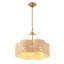 Lustre tambour en rotin 6 lumières-129208455
