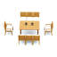 6 Seats 7 Pcs Grade-A Teak Wood Dining Set: 60" Rectangle Table And 6 Atnas  Chairs (2 Arm & 4 Armless Chairs) #11AT1302-244694788
