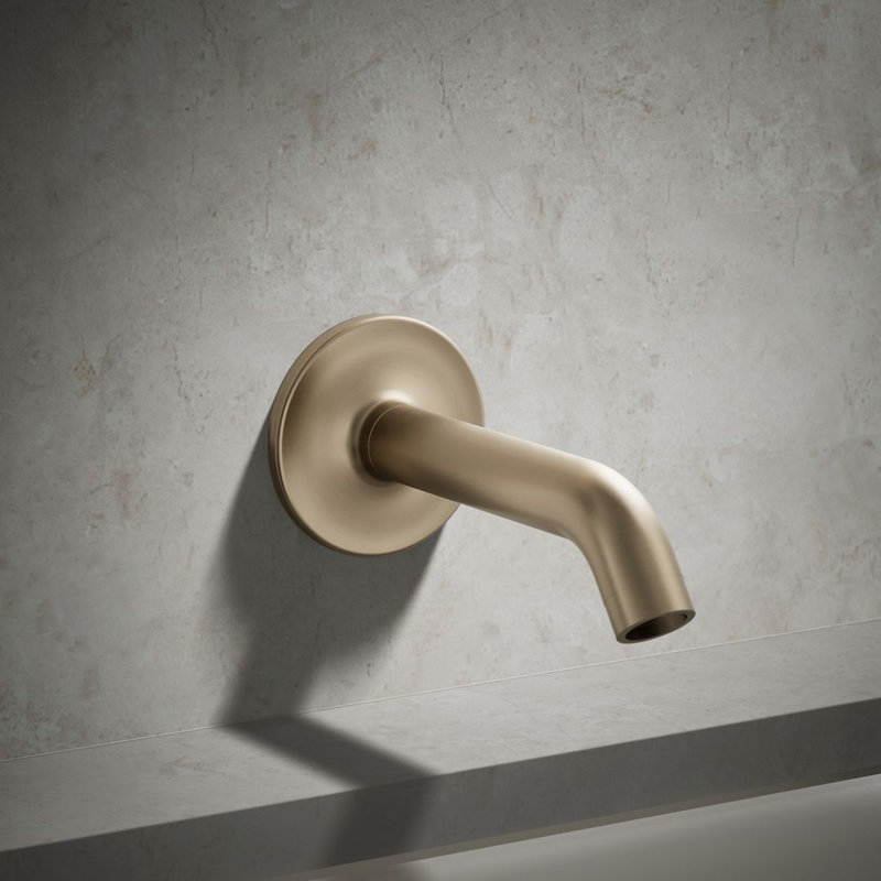 Purist® Wall-Mount Non-Diverter Bath Spout, 35-Degrees, Vibrant Brushed Bronze