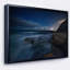 «Rocky Blue Ocean at Nighttime», reproduction de photo sur toile tendue encadrée-26681370