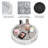 Decorative Crushed Diamond Tray Round Glass Silver Mirrored Tray Organizer