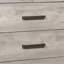 Commode de chambre à coucher bicolore à finition grise 1 pièce avec 5 tiroirs de rangement
