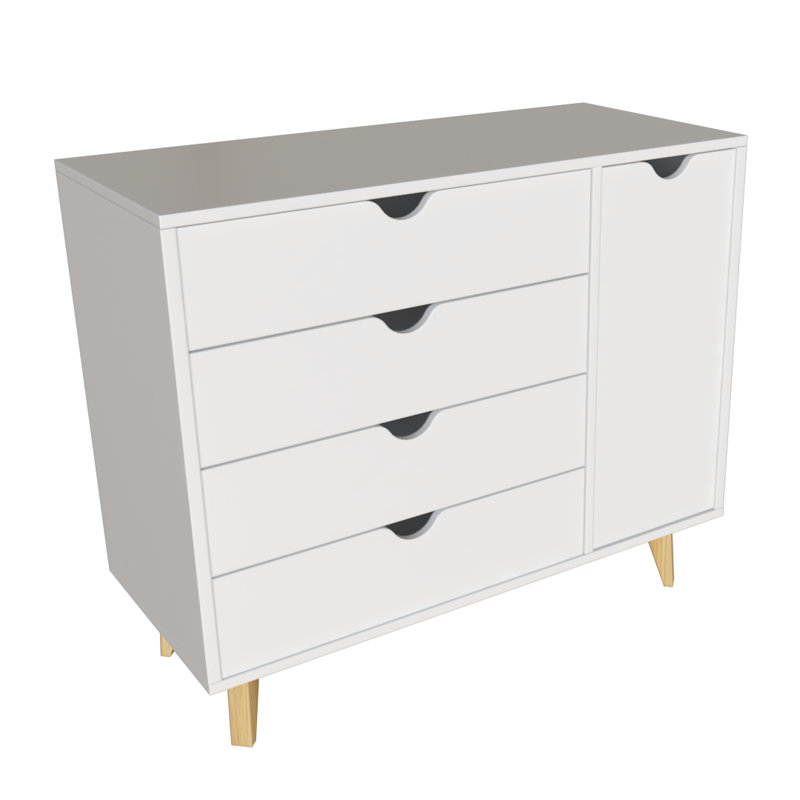 35'' W 4 - Drawer Dresser, White