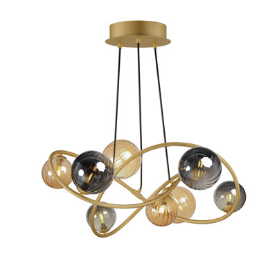 Shickley 8 - Light Steel Dimmable LED Novelty Chandelier