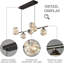 Luminaire suspendu linéaire à 7 lumières DEL pour îlot de cuisine Nese-1373858817