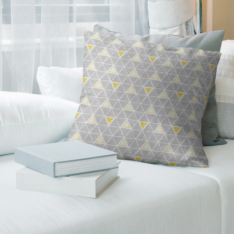 Hand Drawn Triangles Throw Pillow