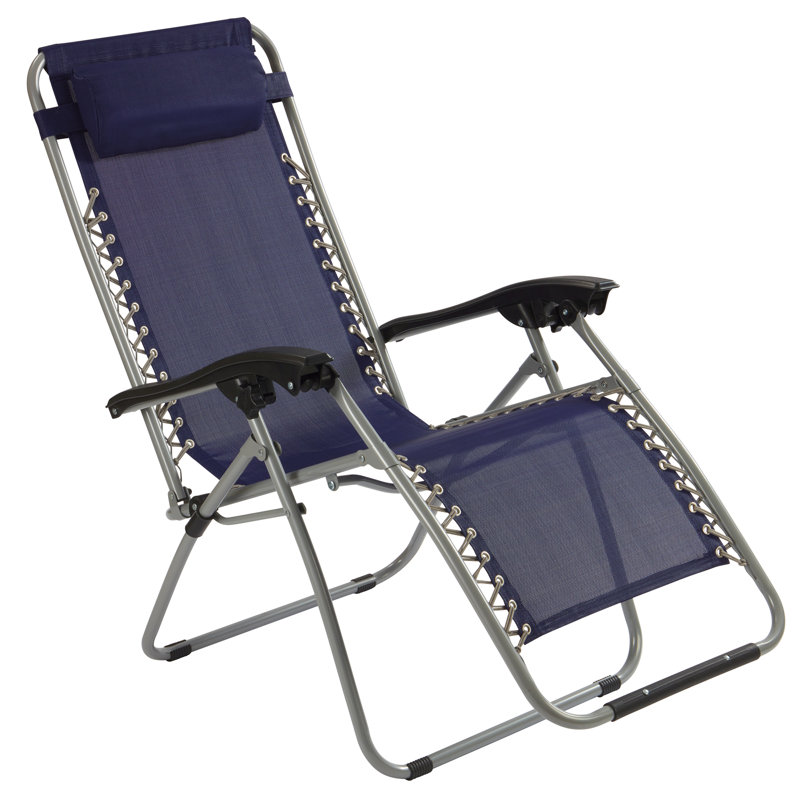 Gross Reclining Zero Gravity with Cushions, Navy Blue