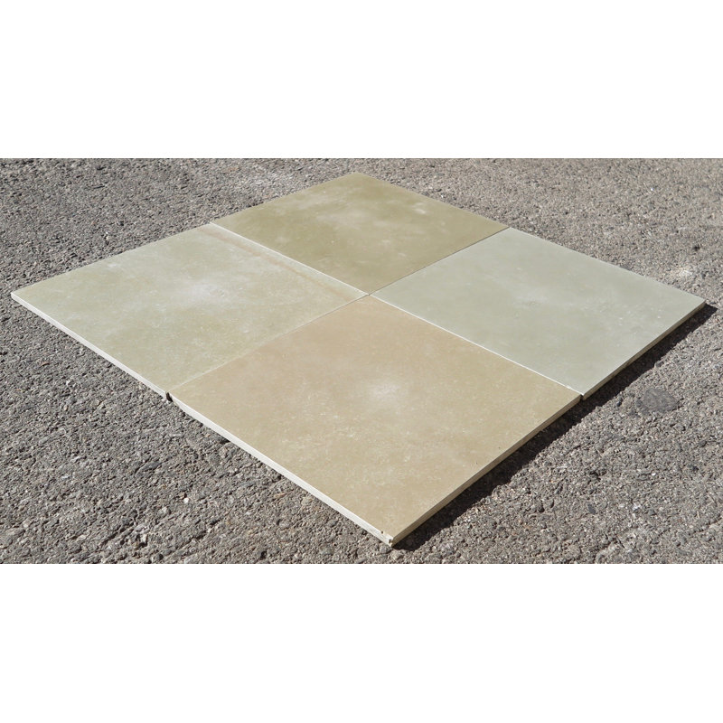 12" x 12" Limestone Stone Look Wall & Floor Tile, Kota Brown Standard