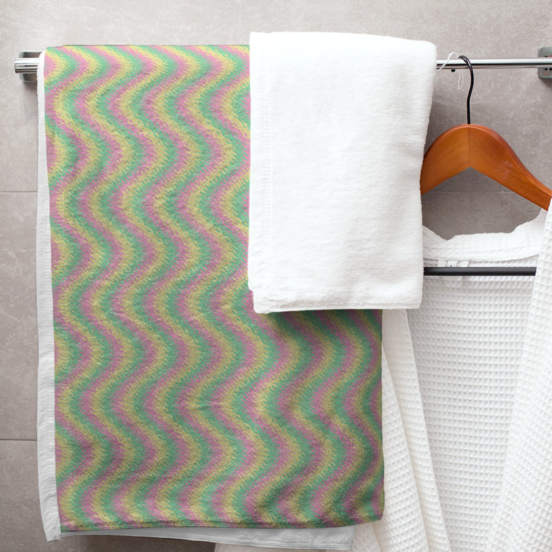 Katelyn Elizabeth Bath Towel, Pink/Yellow/Green
