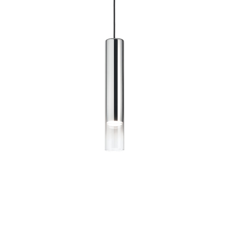 6 - Light Silver Cylinder Pendant