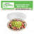 32oz Oval Disposable Compostable Paper Burrito Bowls with Dome Lids-108537794