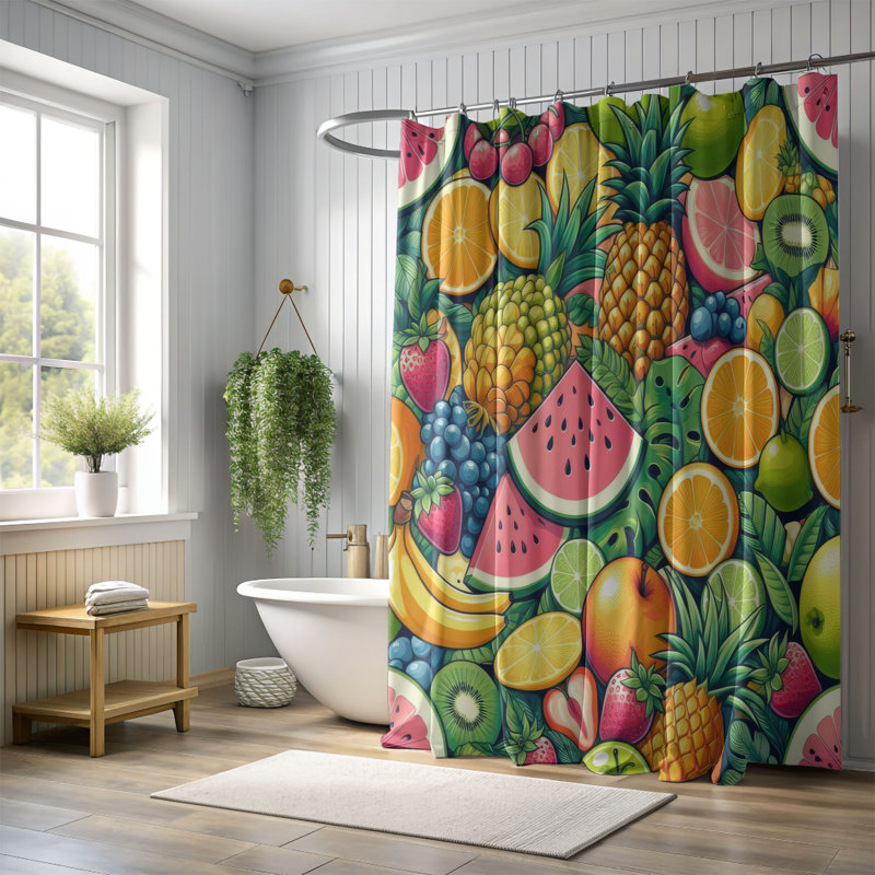 Rideau de douche Fringe Breeze - 1 pièce, H 74 po x l 71 po