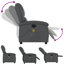  Fauteuil de massage inclinable gris-529375847