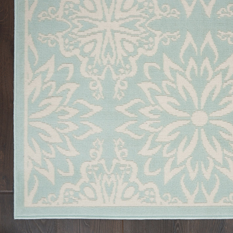 Yurig Floral Indoor Rug, Rectangle 4' x 6'