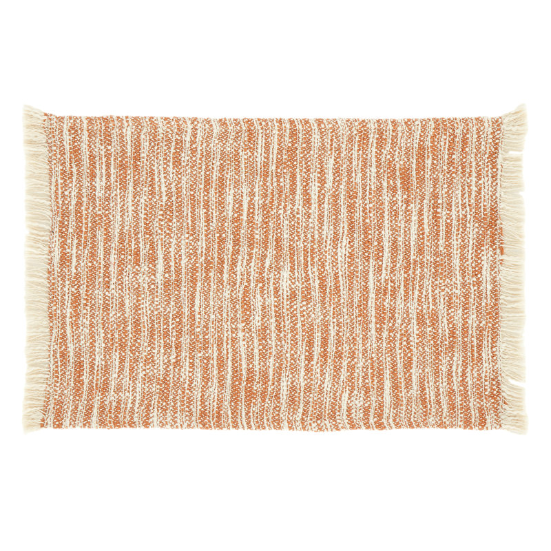 Cotton Abstract Rectangle Placemat, Terracotta