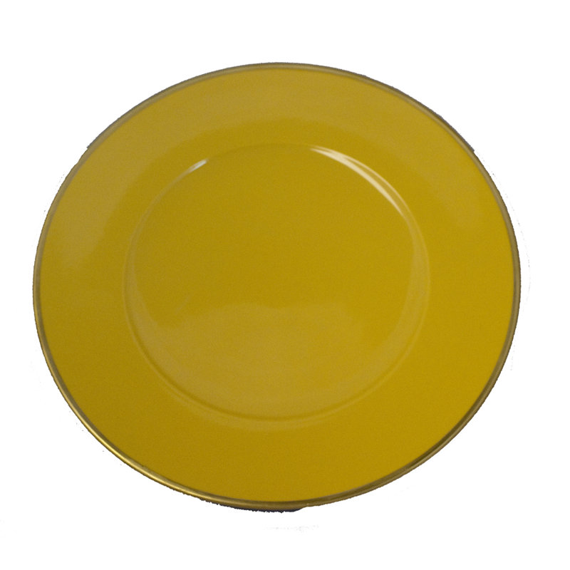 Porcelain China Charger, Harvest Gold