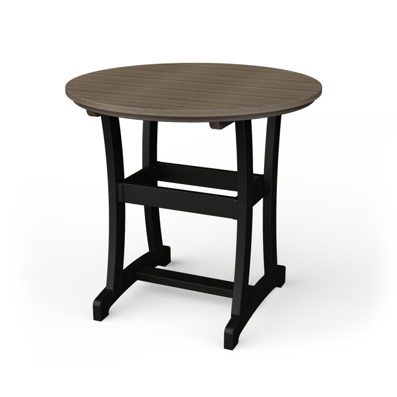 Table de bar Stella, H 42 po x l 42 po x P 42 po, Gris bord de mer / noir
