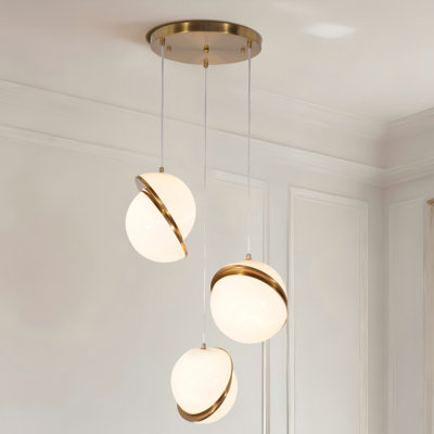 Modern 3 - Light Sphere Chandelier Dimmable