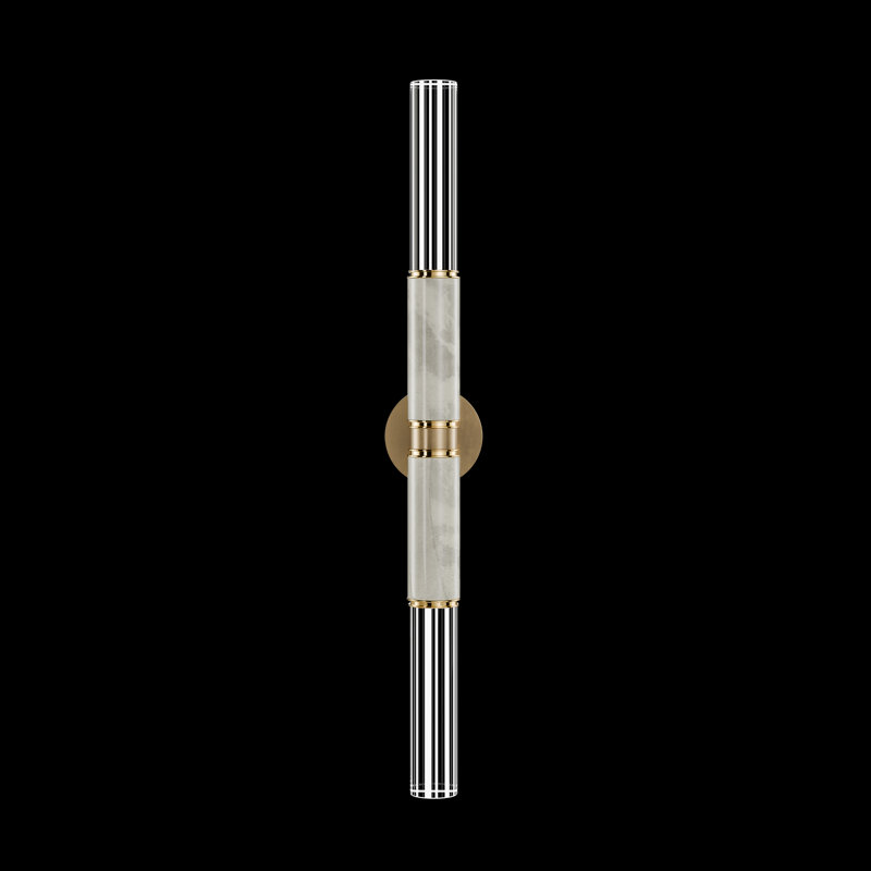 LED Wallchiere, Gold Leaf/Brass/Smoke