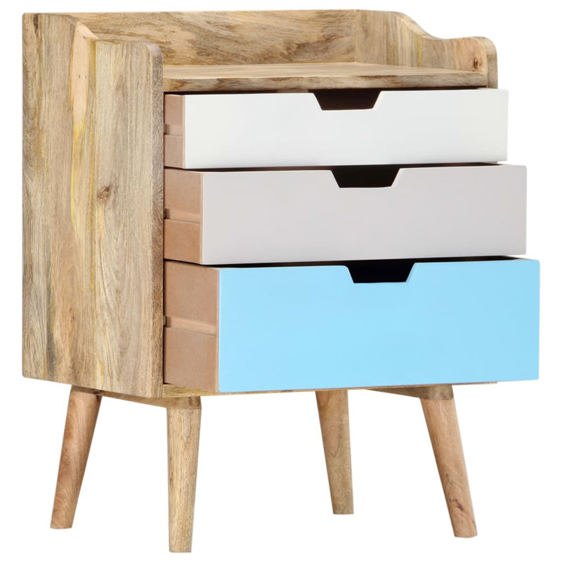 Ouellette 47cm W Solid Wood Bedside Table