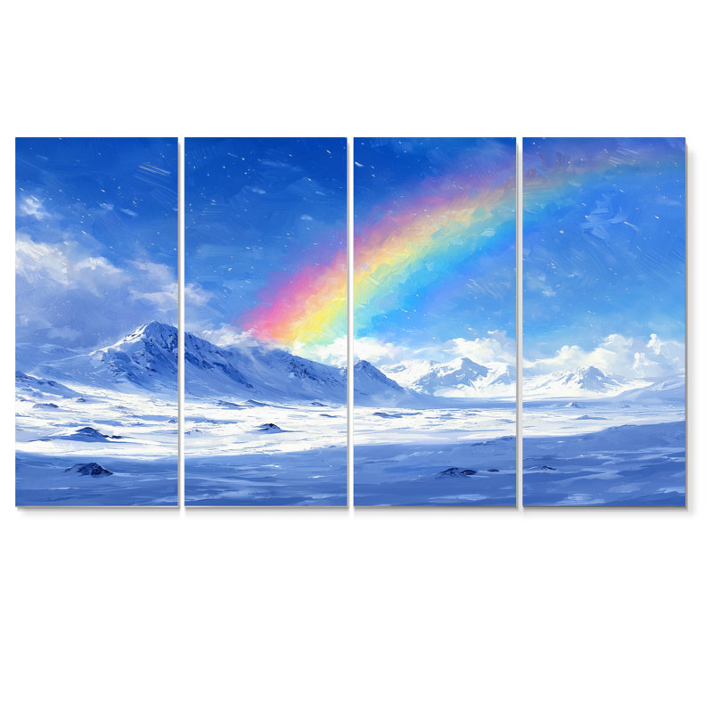 Art mural arc-en-ciel - art mural traditionnel, H 28 po x l 48 po, 4