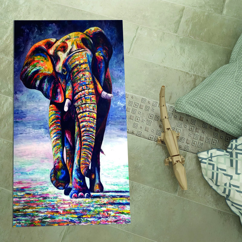 Soft Non-Woven Printed Rug Featuring a Creative Geometric Pattern Perfect for Enhancing the Appeal of Your Living Room or Bedroom Decor