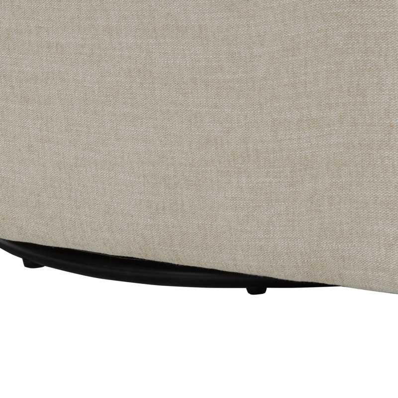 Fauteuil d'appoint pivotant avec garniture cloutée Tolland, Sable