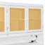 Lit escamotable simple avec armoire supérieure, lit pliable peu encombrant avec lumière et USB, blanc-131374344